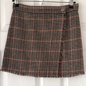 Urban Outfitters soft Plaid Mini Skirt in Black, Brown, and Rust color- Small